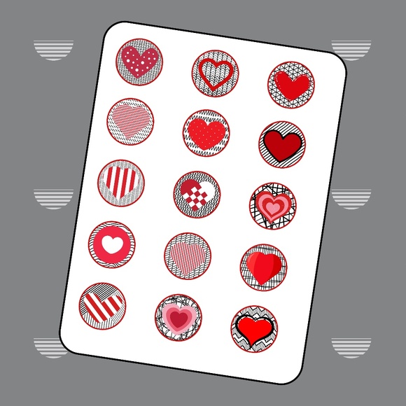 Heart Translucent Stickers ( Not 100% Transparent ) ( 27 Stickers ) - Picture 6 of 8